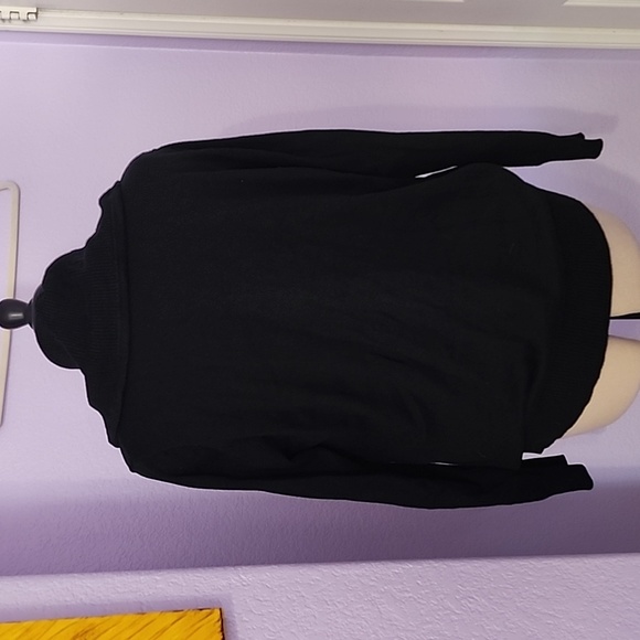 Jones New York Signature Cowel Neck Black Sweater - Picture 5 of 14